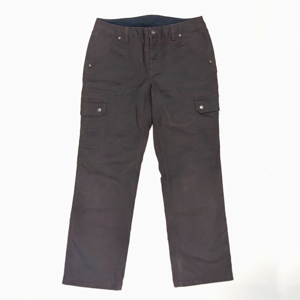 Duluth Trading Co Fleece Lined Cargo Utility Pants Brown